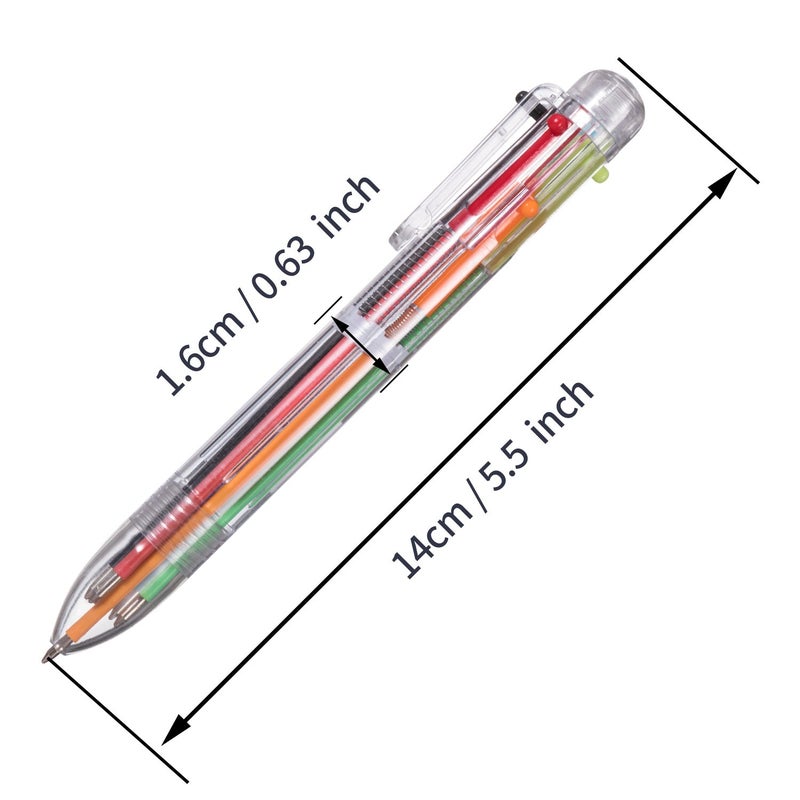 favide 22 Pack 0.5mm 6-in-1 Multicolor Ballpoint Pen,6-Color Retractable Ballpoint Pens for Office School Supplies Students Children Gift,Kids Party Favors - Image 2